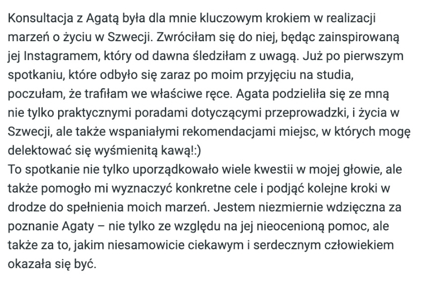 opinia Alicji o konsultacjach u Agaty Cegleckiej